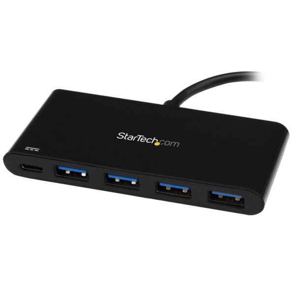 StarTech.com Hub Concentrador USB 3.0 de 4 Puertos con PD Entrega de Potencia - 5Gbps - Adaptador USB-C a 4x USB-A - USB Tipo C