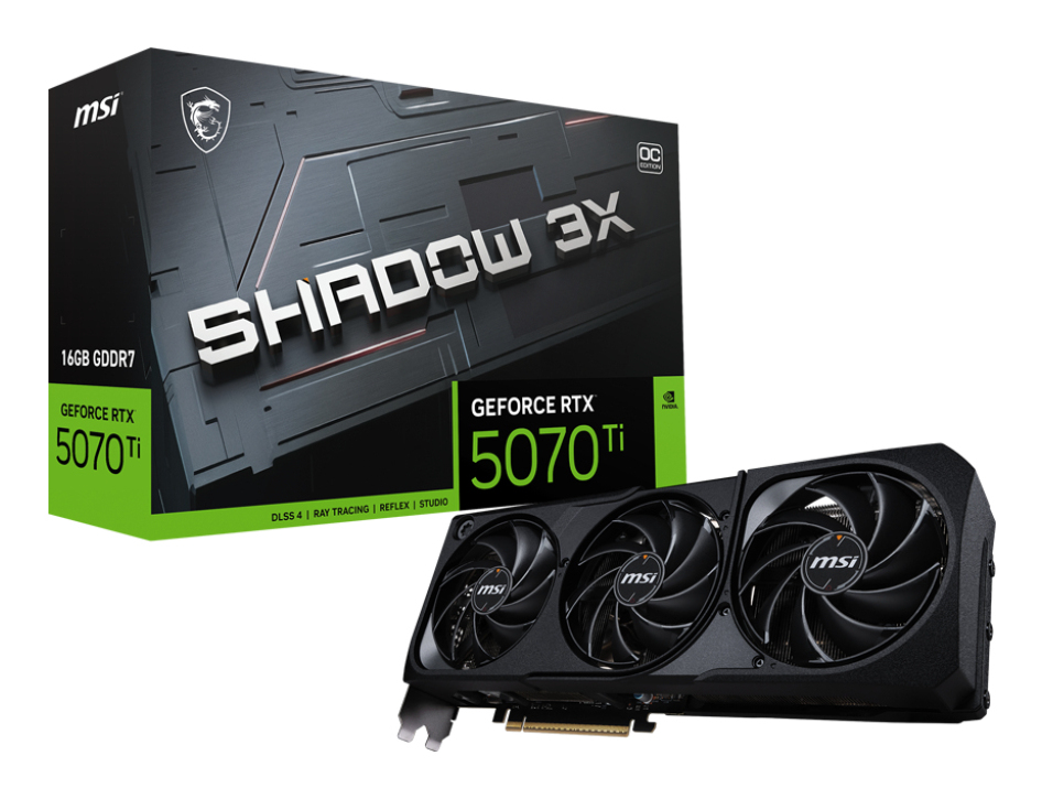 MSI Geforce Rtx 5070 Ti 16G Shadow 3X OC Nvidia 16 GB GDDR7