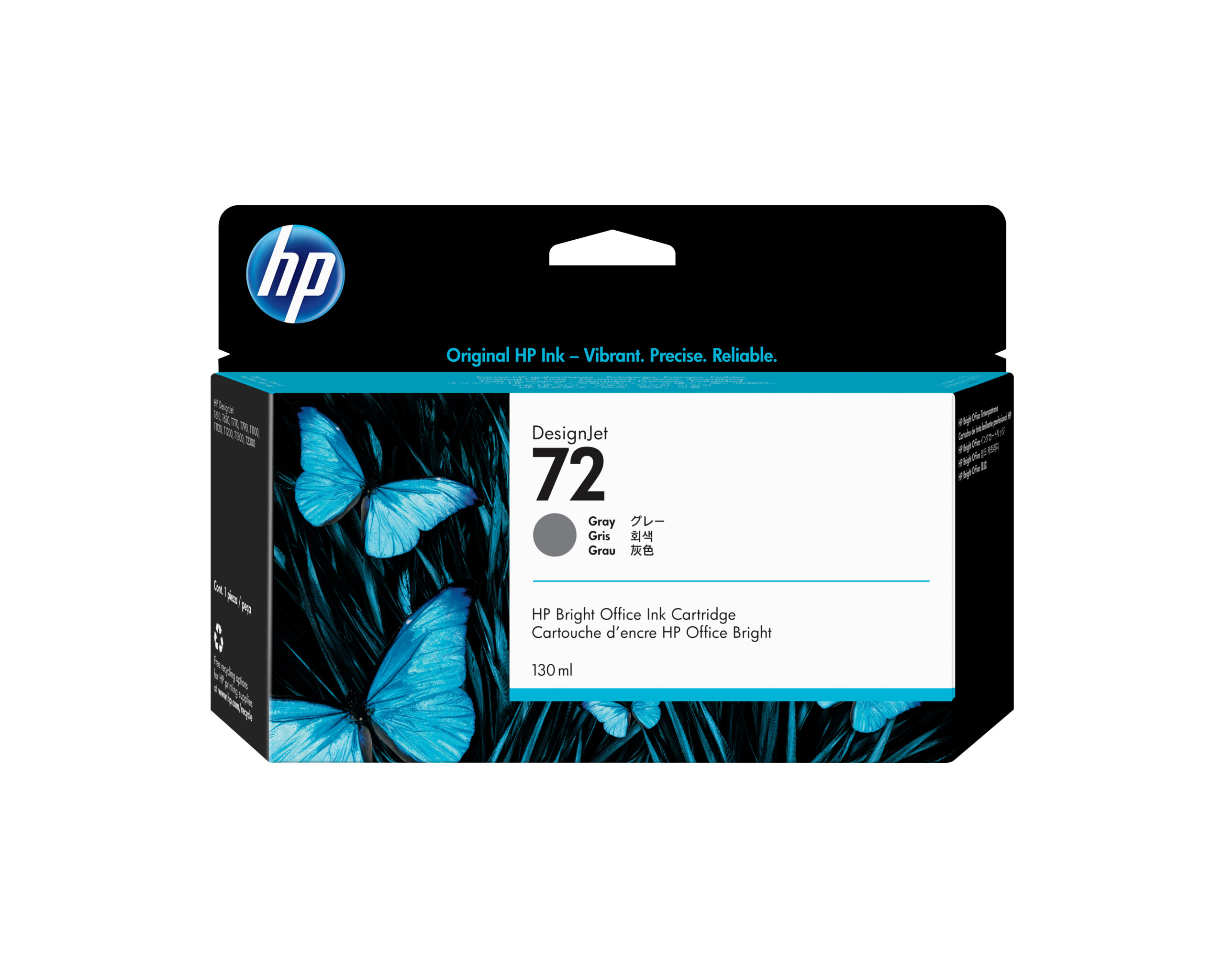 HP Cartucho de tinta gris 72 de 130 ml HP Cartucho de tinta gris 72 de 130 ml