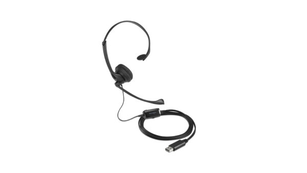 Kensington Auriculares mono USB-A clásicos con micrófono y control de volumen Kensington Auriculares mono USB-A clásicos con micrófono y control de volumen