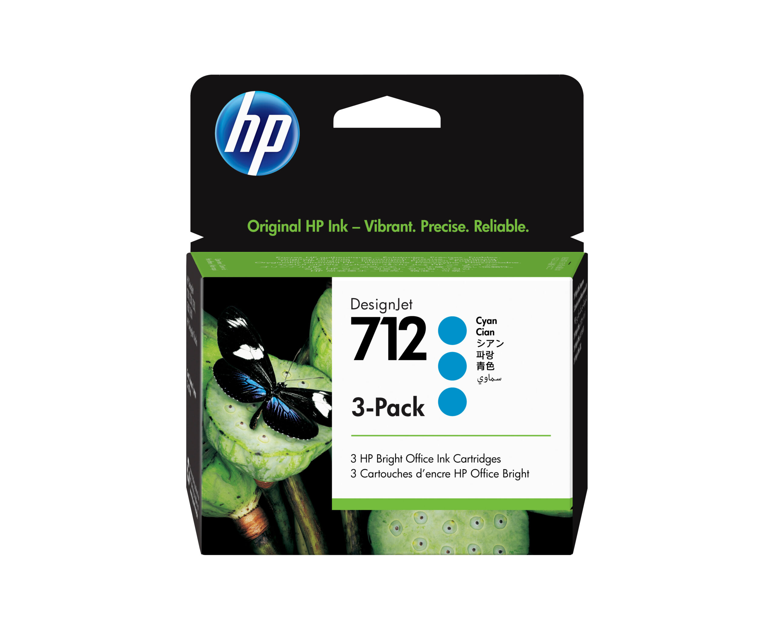 HP Paquete de 3 cartuchos de Tinta DesignJet 712 cian de 29 ml HP Paquete de 3 cartuchos de Tinta DesignJet 712 cian de 29 ml