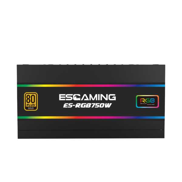 Esgaming Fuente Poder 750W 80 PLUS Gold ES-RGB750WG