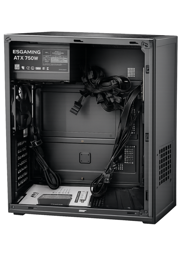 Esgaming Gabinete ATX AX12 Fuente 750W Integrada
