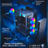 Esgaming Gabinete Gamer F22-BK 4 Fan ARGB