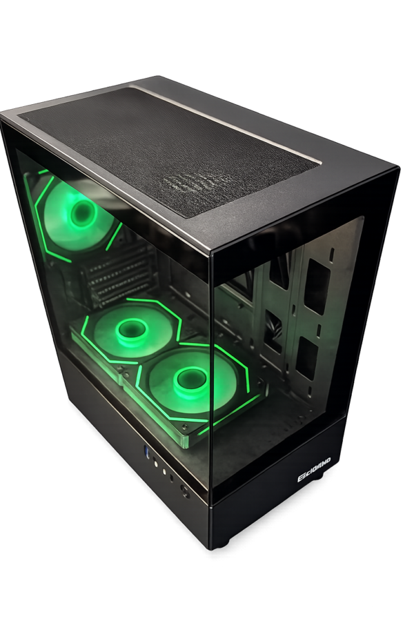 Esgaming Gabinete Gamer H60-BK 5 Fan ARGB