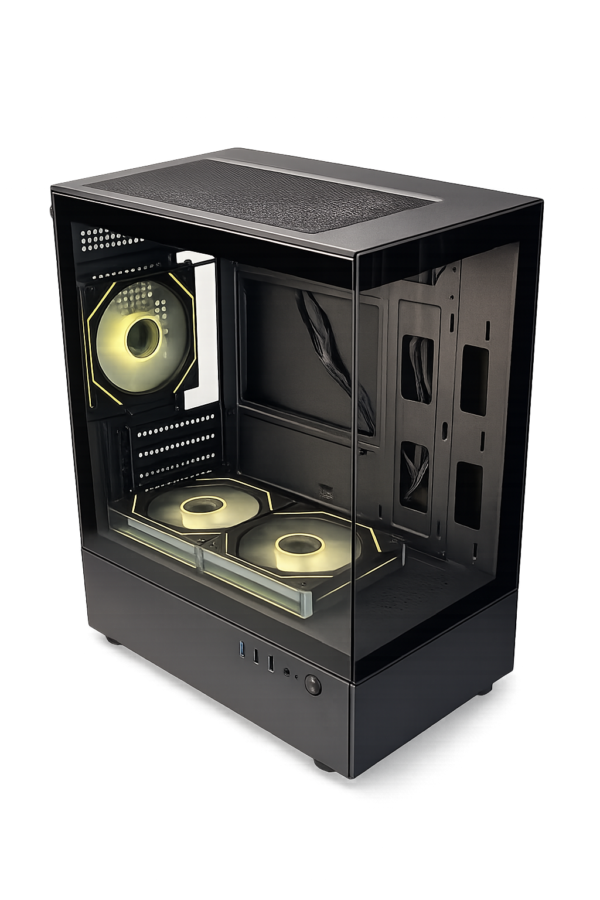 Esgaming Gabinete Gamer H60-BK 5 Fan ARGB