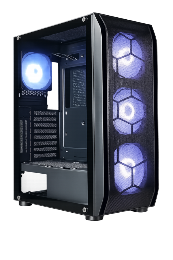 Esgaming Gabinete Gamer Y03-BK 4 Fan ARGB