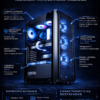 Esgaming Gabinete Gamer Y03-BK 4 Fan ARGB
