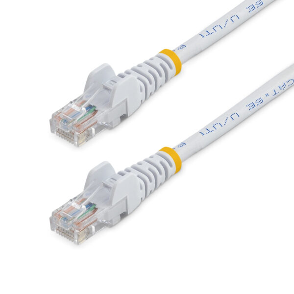 StarTech.com Cable de Red de 0,5m Blanco Cat5e Ethernet RJ45 sin Enganches StarTech.com Cable de Red de 0,5m Blanco Cat5e Ethernet RJ45 sin Enganches