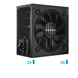 FUENTE PODER 650W/24P 2POWER/2SATA APTA I7-14700/ ES-650W BLACK 12CM FAN