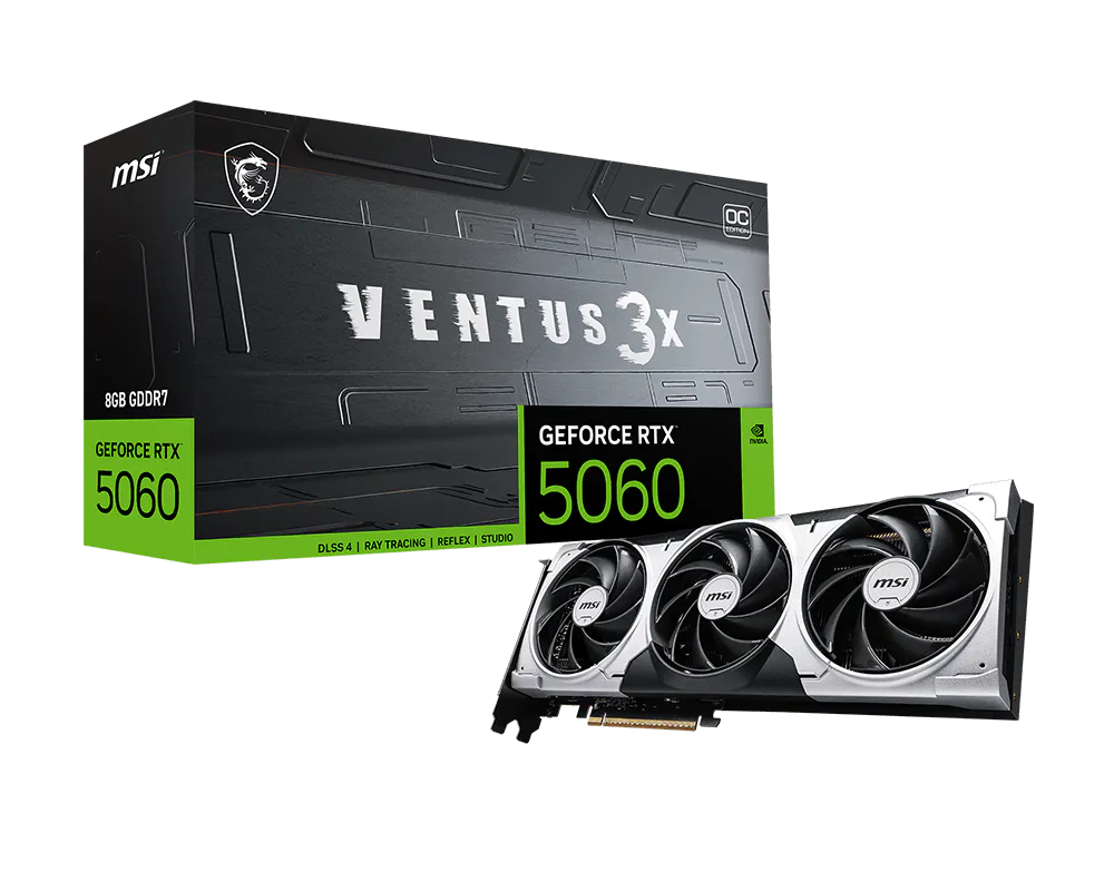 MSI RTX 5060 VENTUS 1 MSI 8GB GDDR7 Rtx 5060 Ventus 3X OC