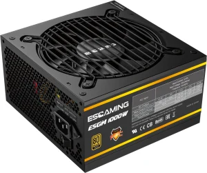 ESGAMING FUENTE PODER 1000 W/ MODULAR 80 PLUS CERTF/GOLD ESG-1000W /PCIE5/ATX 3.1/ PCIE 5 READY