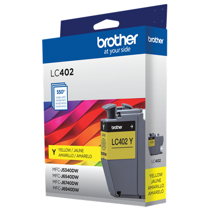 Brother LC402YS cartucho de tinta 1 pieza(s) Original Rendimiento estándar Amarillo