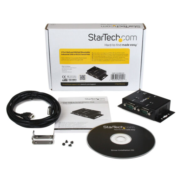 StarTech.com Adaptador Hub USB A 2x Serial DB9 Ftdi