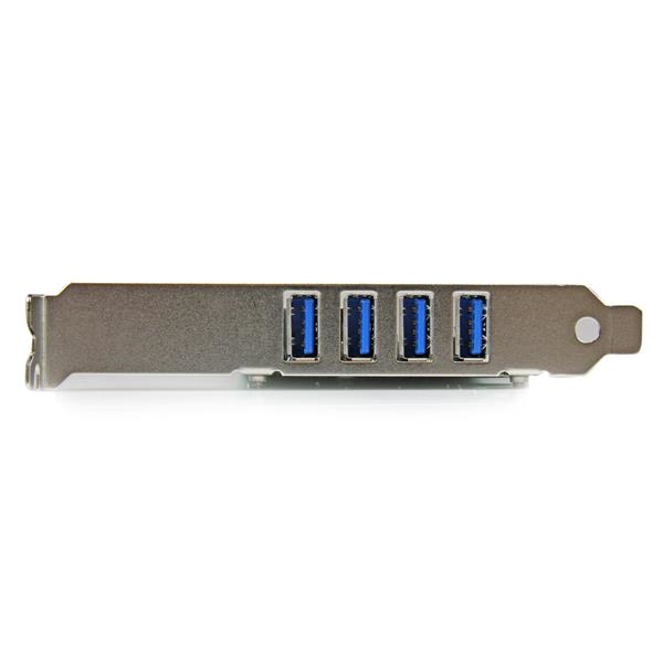 StarTech.com Tarjeta Adaptador PCI Express PCI-E USB 3.0 (5Gbps) con UASP de 4 Puertos - Alimentación SATA