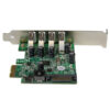 StarTech.com Tarjeta Adaptador PCI Express PCI-E USB 3.0 (5Gbps) con UASP de 4 Puertos - Alimentación SATA
