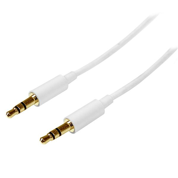 StarTech.com 2m White Slim 3.5mm Stereo Audio Cable