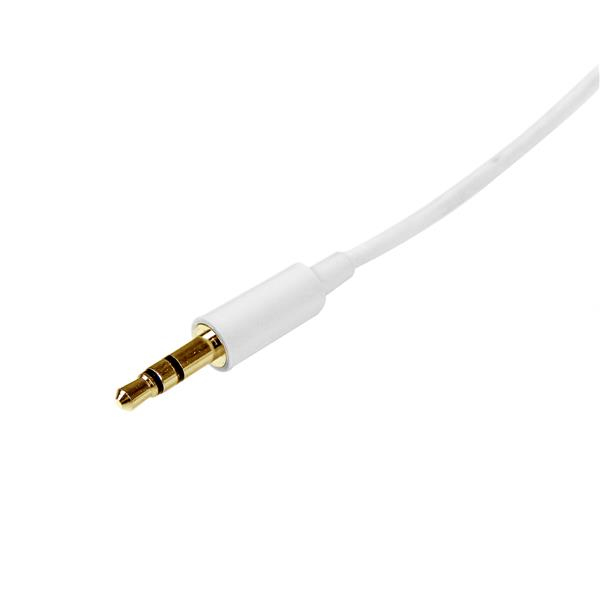 StarTech.com 2m White Slim 3.5mm Stereo Audio Cable