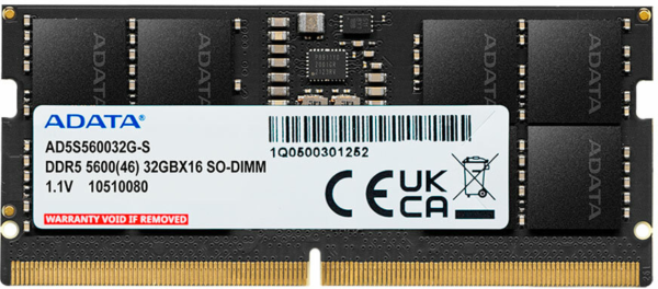 Adata Technology Adata Dram DDR5 So-Dimm 16GB 5600 Adata Technology Adata Dram DDR5 So-Dimm 16GB 5600