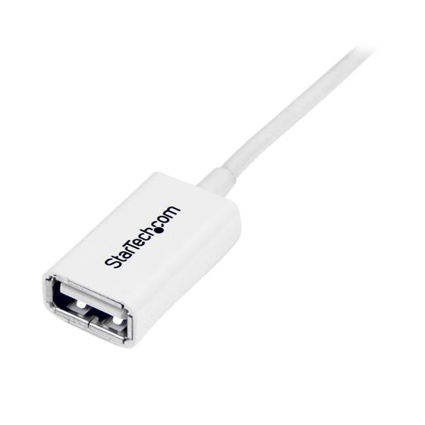 StarTech.com 3m White USB 2.0 Extension Cable - M/F. StarTech.com 3m White USB 2.0 Extension Cable - M/F.