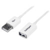 StarTech.com 3m White USB 2.0 Extension Cable - M/F. StarTech.com 3m White USB 2.0 Extension Cable - M/F.