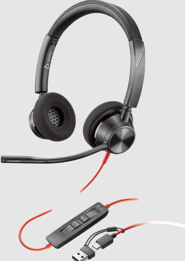 HP Auriculares Estereo Poly Blackwire 3320