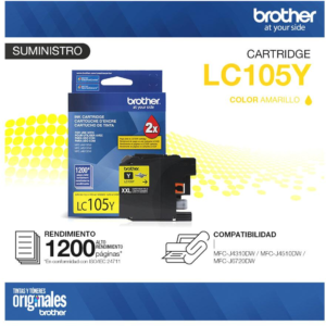 Brother Cartucho De Tinta LC105Y Amarillo Brother Cartucho De Tinta LC105Y Amarillo