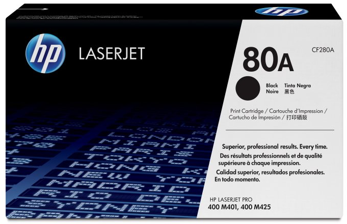 HP 80A Black Lj Toner Cart CF280A HP 80A Black Lj Toner Cart CF280A