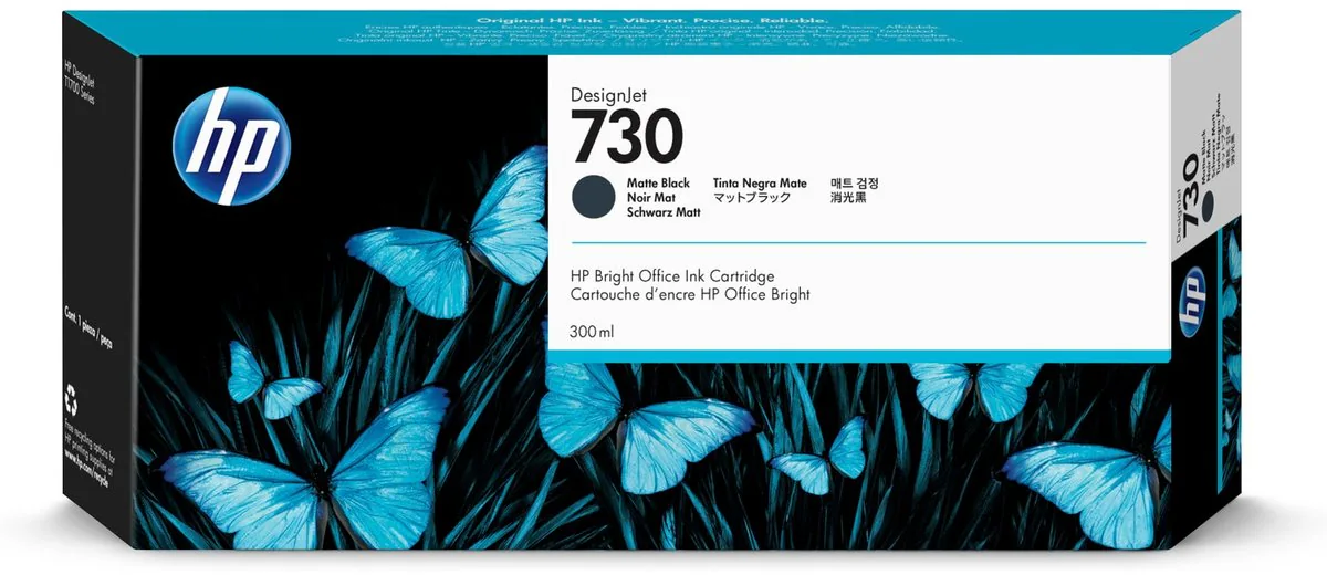 Tinta HP 730 300 Ml Mate Negro Tinta HP 730 300 Ml Mate Negro