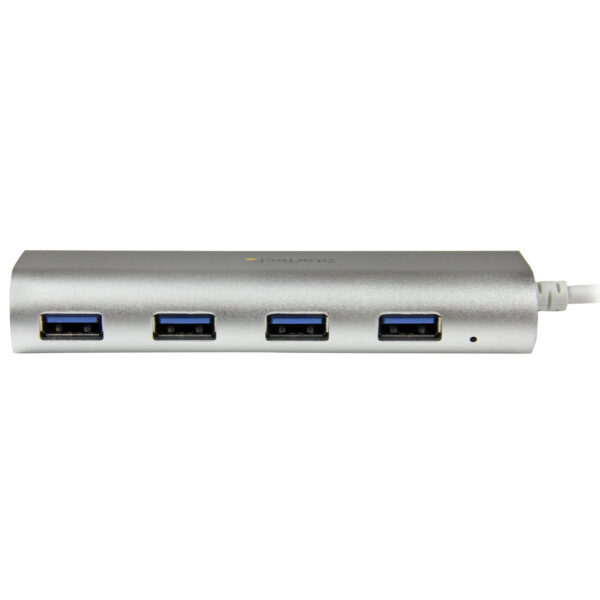 StarTech.com Hub Ladrón USB 3.0 de 4 Puertos - Hub Concentrador USB-A - Alimentado por el Bus - 5Gbps - Hub USB Portátil - Carcasa Resistente