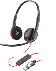 HP Auriculares Estereo USB-C Poly Blackwire