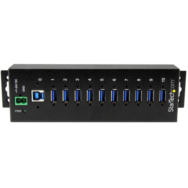 StarTech.com 10 Port Industrial USB 3.0 Hub - Metal