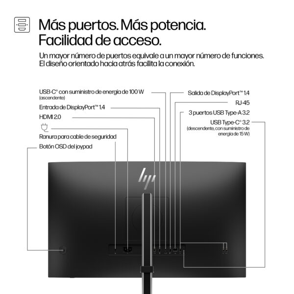 HP Series 5 Pro Monitor QHD USB-C Pro de la serie 5 de 27 pulgadas: 527pu HP Series 5 Pro Monitor QHD USB-C Pro de la serie 5 de 27 pulgadas: 527pu