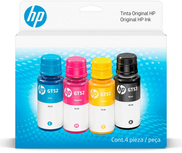 HP GT52 Original Ink Bottle Paquete De