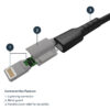 StarTech.com Cable Resistente USB-A a Lightning de 1 m Negro - Cable de Alimentación y Sincronización USB Tipo A a Lightning con Fibra de Aramida Robusta - Con Certificación MFi de Apple - iPad/iPhone 12 StarTech.com Cable Resistente USB-A a Lightning de 1 m Negro - Cable de Alimentación y Sincronización USB Tipo A a Lightning con Fibra de Aramida Robusta - Con Certificación MFi de Apple - iPad/iPhone 12