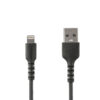StarTech.com Cable Resistente USB-A a Lightning de 1 m Negro - Cable de Alimentación y Sincronización USB Tipo A a Lightning con Fibra de Aramida Robusta - Con Certificación MFi de Apple - iPad/iPhone 12 StarTech.com Cable Resistente USB-A a Lightning de 1 m Negro - Cable de Alimentación y Sincronización USB Tipo A a Lightning con Fibra de Aramida Robusta - Con Certificación MFi de Apple - iPad/iPhone 12