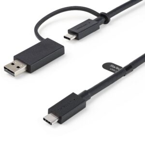 StarTech.com 1m Hybrid USB-C Cable W/ USB-A Adapter