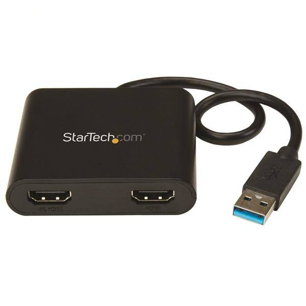StarTech.com USB To Dual HDMI Adapter - 4K