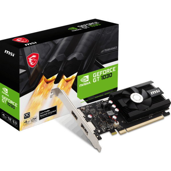 Tarjeta de Video PCI Exp. 4 GB DDR4 GT1030/ Geforce Gt 1030 4GD4 LP OC