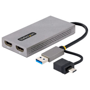 StarTech.com USB To Dual HDMI Adapter 4K30Hz + 1