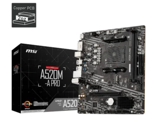 MSI Tarjeta Madre A520M A Pro AM4 DDR4