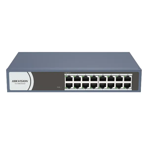 Switch 10/100 16P/RACKEABLE/NO Admin DS-3E0116R-O/METÁLICO Hikvision