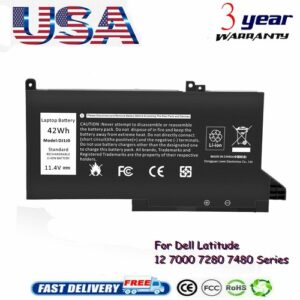 Batería Original Dell E7480 4 Celdas DJ1J0 42Wh 11,4V