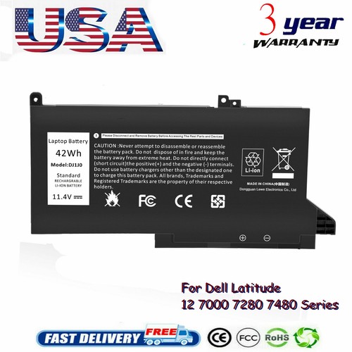 Batería Original Dell E7480 4 Celdas DJ1J0 42Wh 11,4V