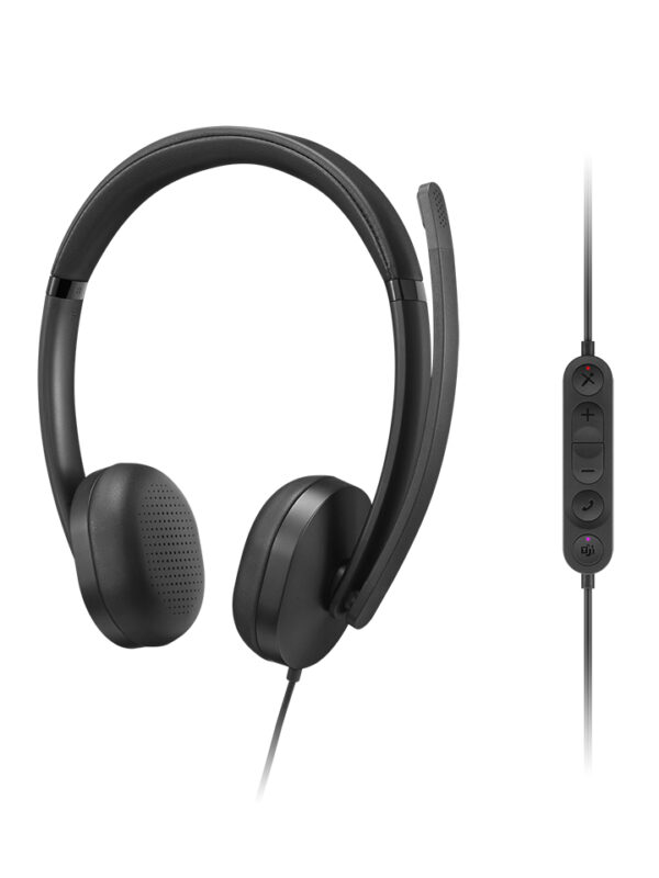 Lenovo VoIP Headset 5000 Auriculares Alámbrico Diadema Oficina/Centro de llamadas USB Tipo C Negro